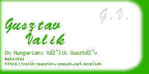gusztav valik business card
